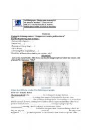 English Worksheet: mini-project: design your own outfit!!