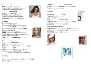 English Worksheet: IF  I WERE A BOY    Beyonce   A SONG
