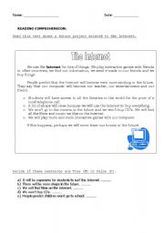 English Worksheet: The Internet