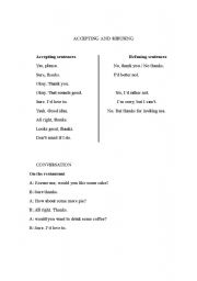 English worksheet: Accept and Refuse