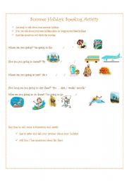 Summer Holidays: Speaking activity