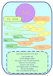 English Worksheet: The verb to be in the past