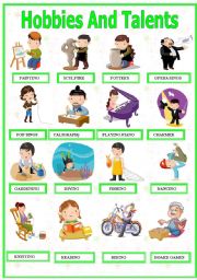 English Worksheet: Hobbies And Talents