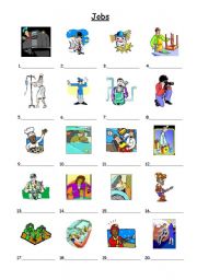 English Worksheet: Jobs matching