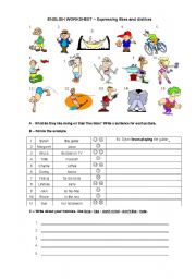 English Worksheet: Expressing likes and dislikes