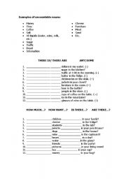 English Worksheet: some any