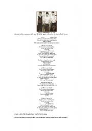 English Worksheet: S.O.S by Jonas Brothers