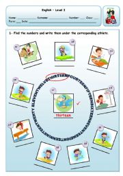 CARDINAL NUMBERS - 11 TO 20