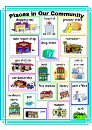 Community places Vocabulary