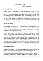 English Worksheet: A Christmas Carol by Charles Dickens