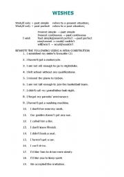 English Worksheet: WISHES