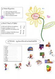English worksheet: A special family - part 02