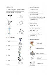 English worksheet: ADJECTIVES