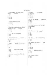 English worksheet: Say or Tell