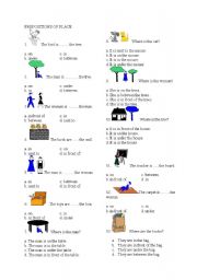 English Worksheet: prepositions of place