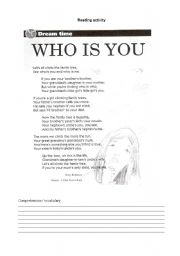 English Worksheet: who is who?