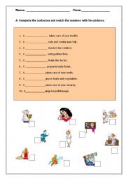 English Worksheet: Jobs