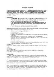 English worksheet: Collage Journal