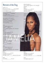 English Worksheet: Jamelia - Beware of the Dog