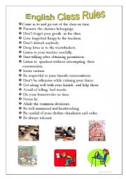 English Worksheet: class_rules