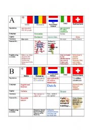English Worksheet: Information gap - countries (2)