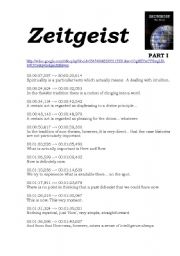 English Worksheet: Zeitgeist Part I youtube Video and script