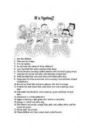 English Worksheet: Peanuts Springtime