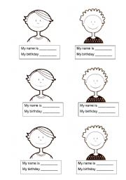 English Worksheet: Birthdays