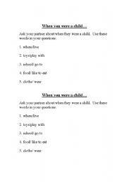 English Worksheet: Used to