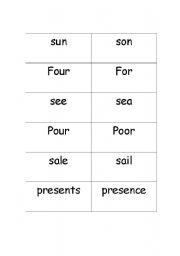 English Worksheet: Matching Homonyms