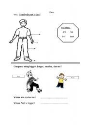 English worksheet: comparative 