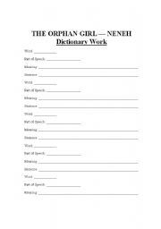 English Worksheet: Dictionary Work