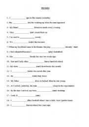 English worksheet: mixed tenses