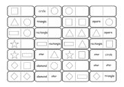 English Worksheet: Dominoes - Shapes