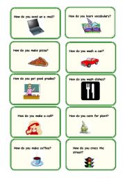 English Worksheet: How do you? (conversation cards)