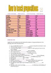 English Worksheet: Prepositions after verbs and adjectives