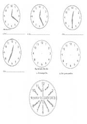 English Worksheet: What time is it ?