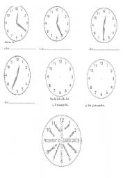 English worksheet: What time is it ?