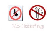 English worksheet: no littering