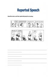 English worksheet: Reported Speech