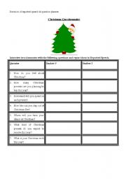 English worksheet: Christmas Questionnaire