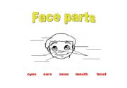 English worksheet: Parts of the face