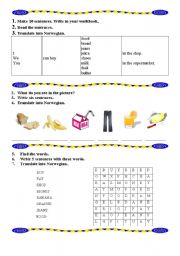 English Worksheet: Shopping