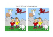 English Worksheet: spot the differences