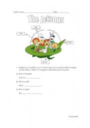 English worksheet: family the jetsons- who is who?