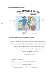 English Worksheet: The Family