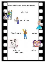 English worksheet: Making a film