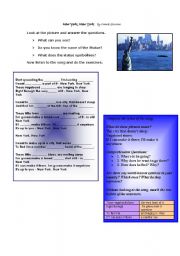 English Worksheet: NEW YORK NEW YORK