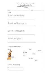 English Worksheet: Greetings