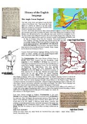 THE HISTORY OF THE ENGLISH LANGUAGE - ANGLO-SAXON ENGLAND